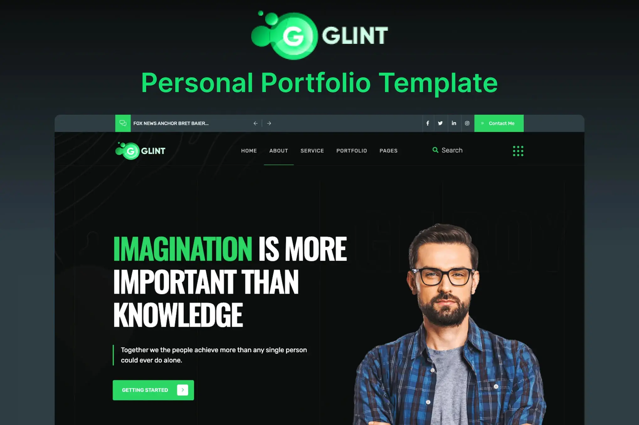 Glint - Portfolio Template