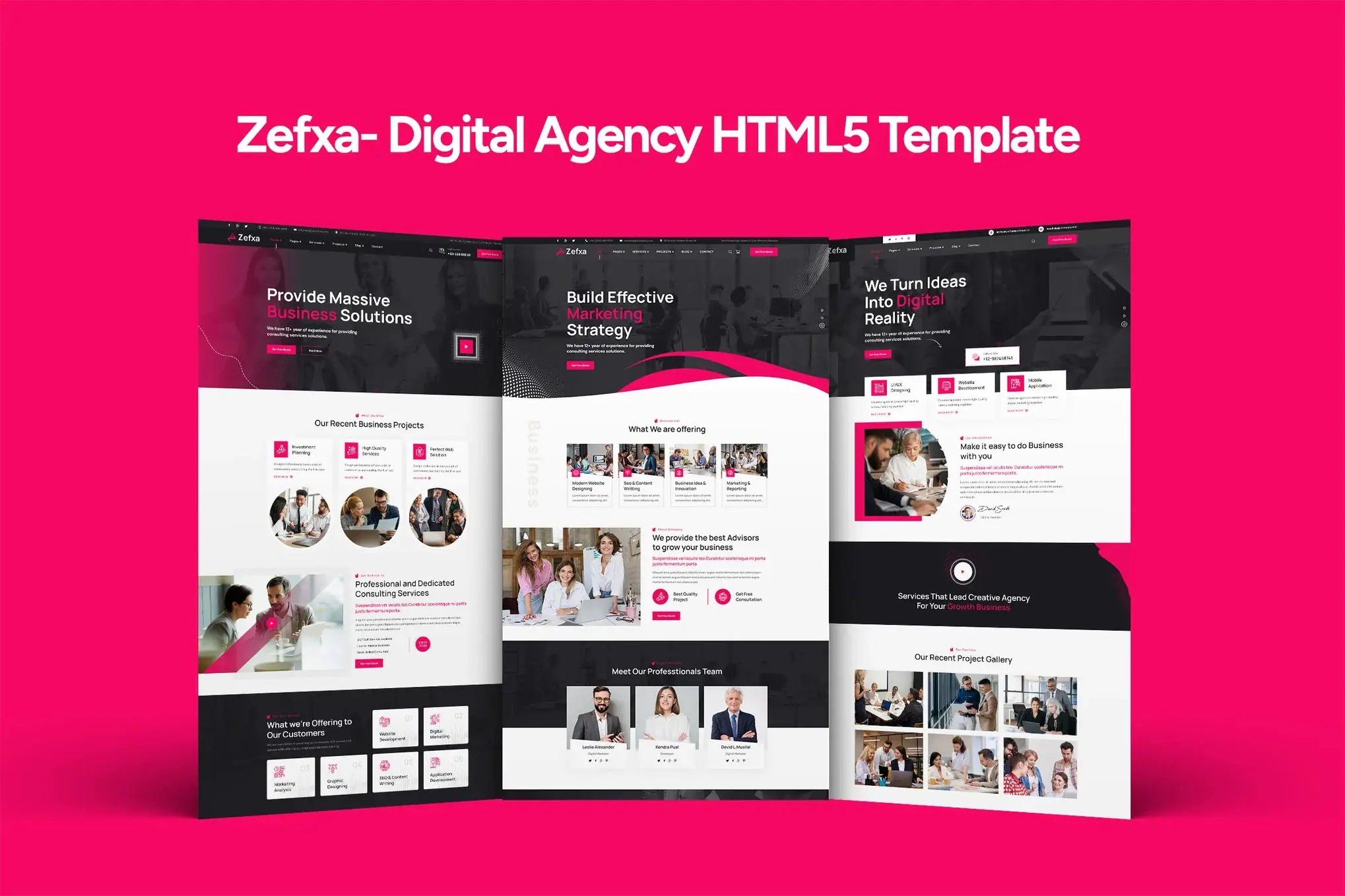 Zefxa- Digital Agency HTML5 Template