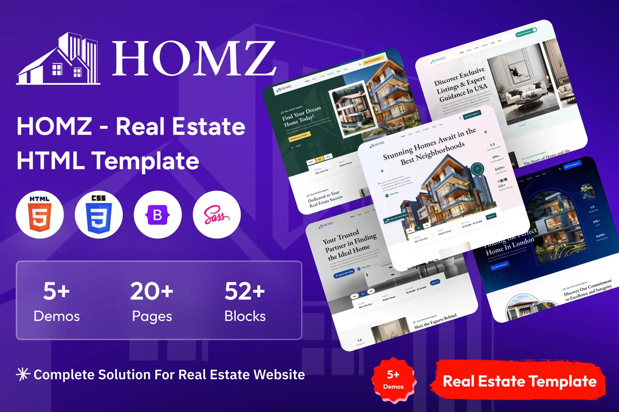 Homz - Real Estate HTML Template