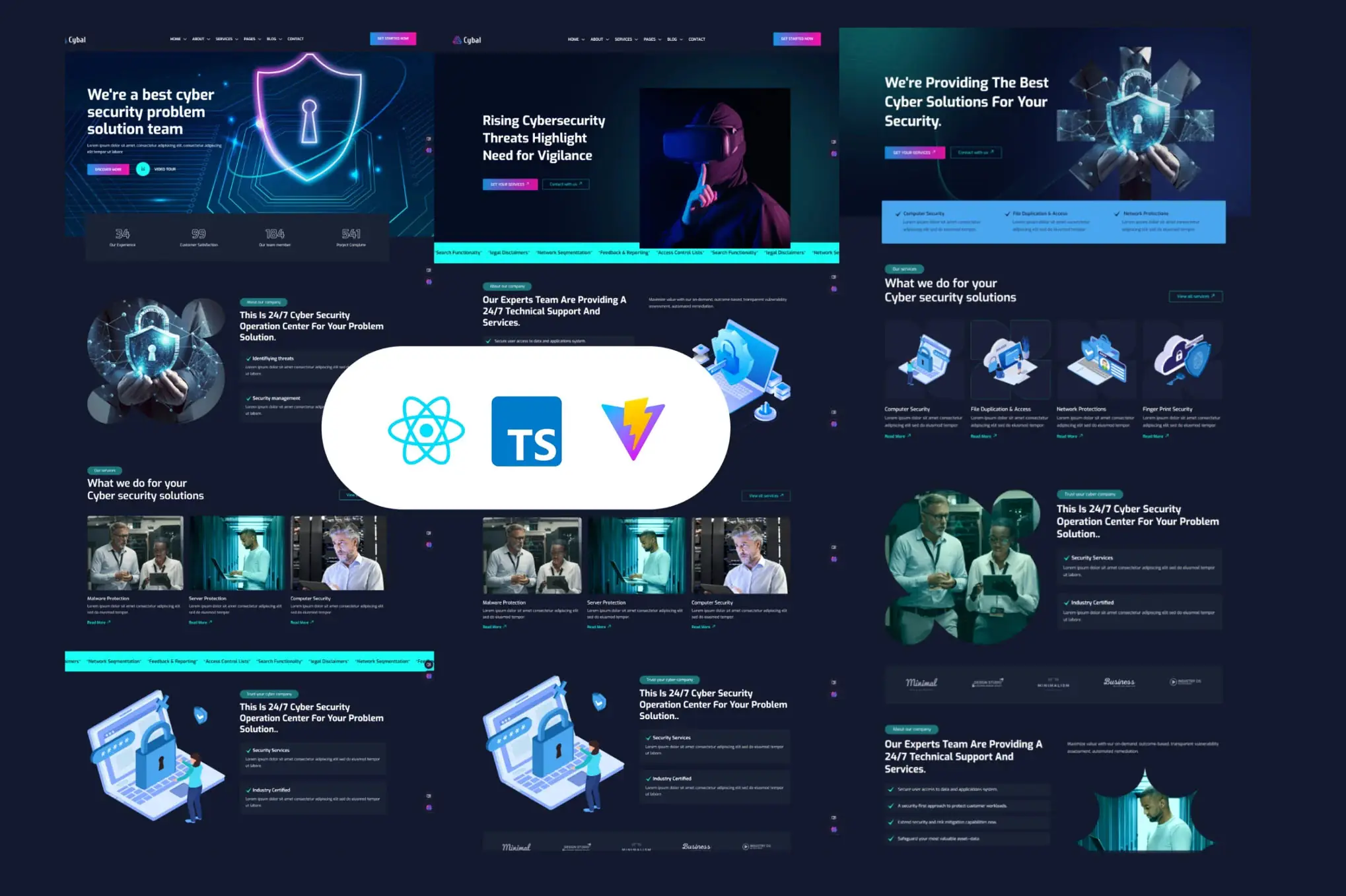 Cybal - Cyber Security React js Template
