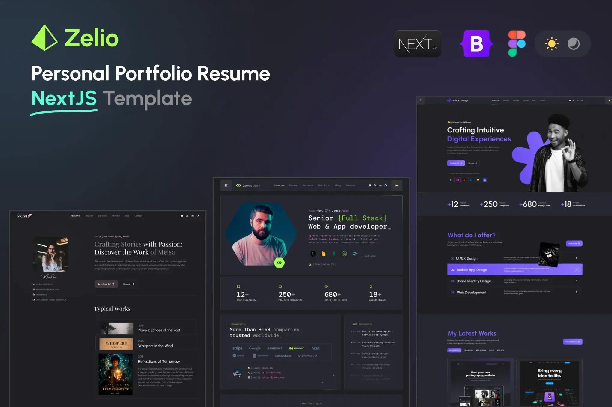 Zelio - Personal Portfolio NextJS React Template