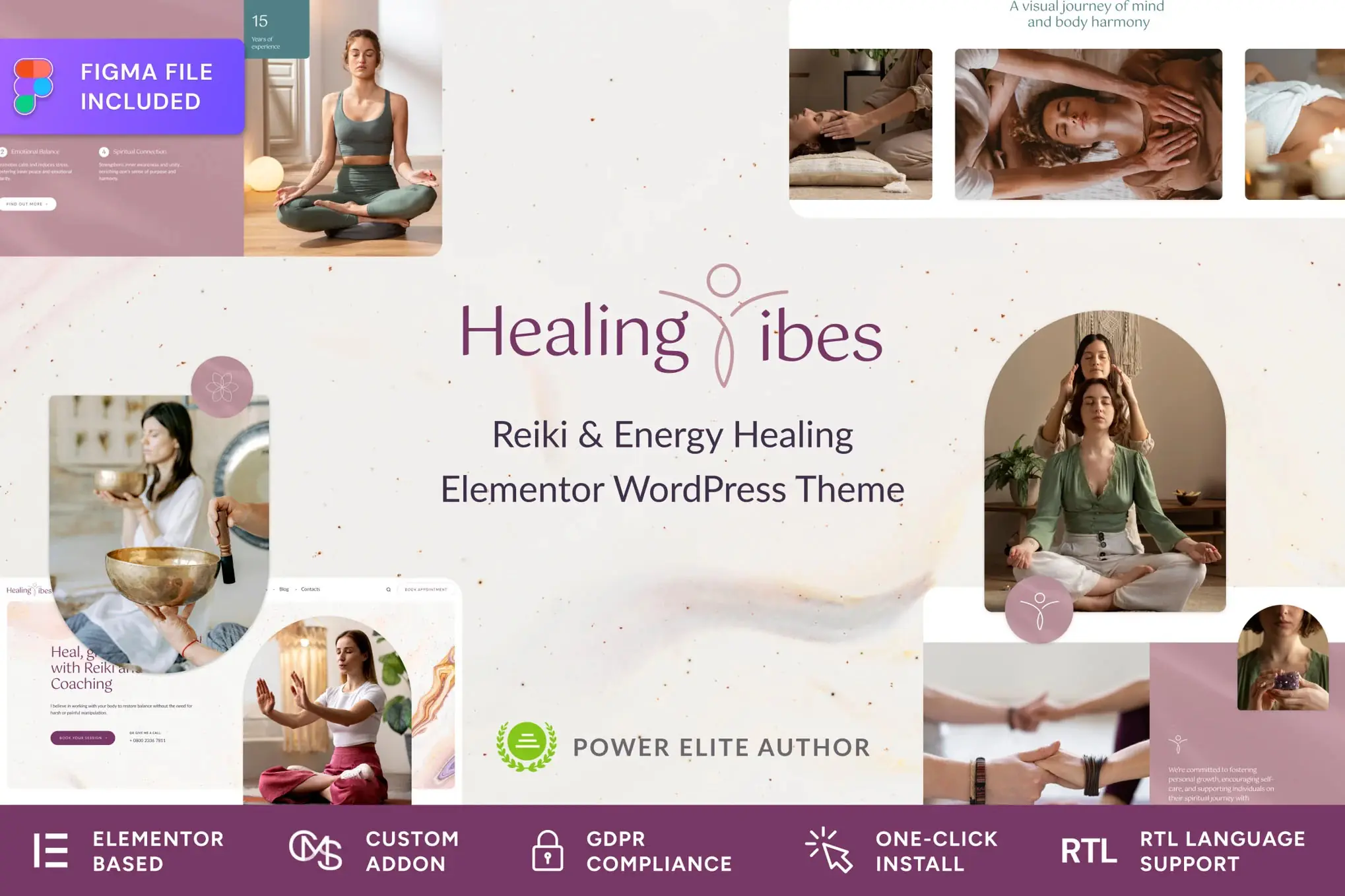 Healing Vibes - Reiki Meditation WordPress Theme