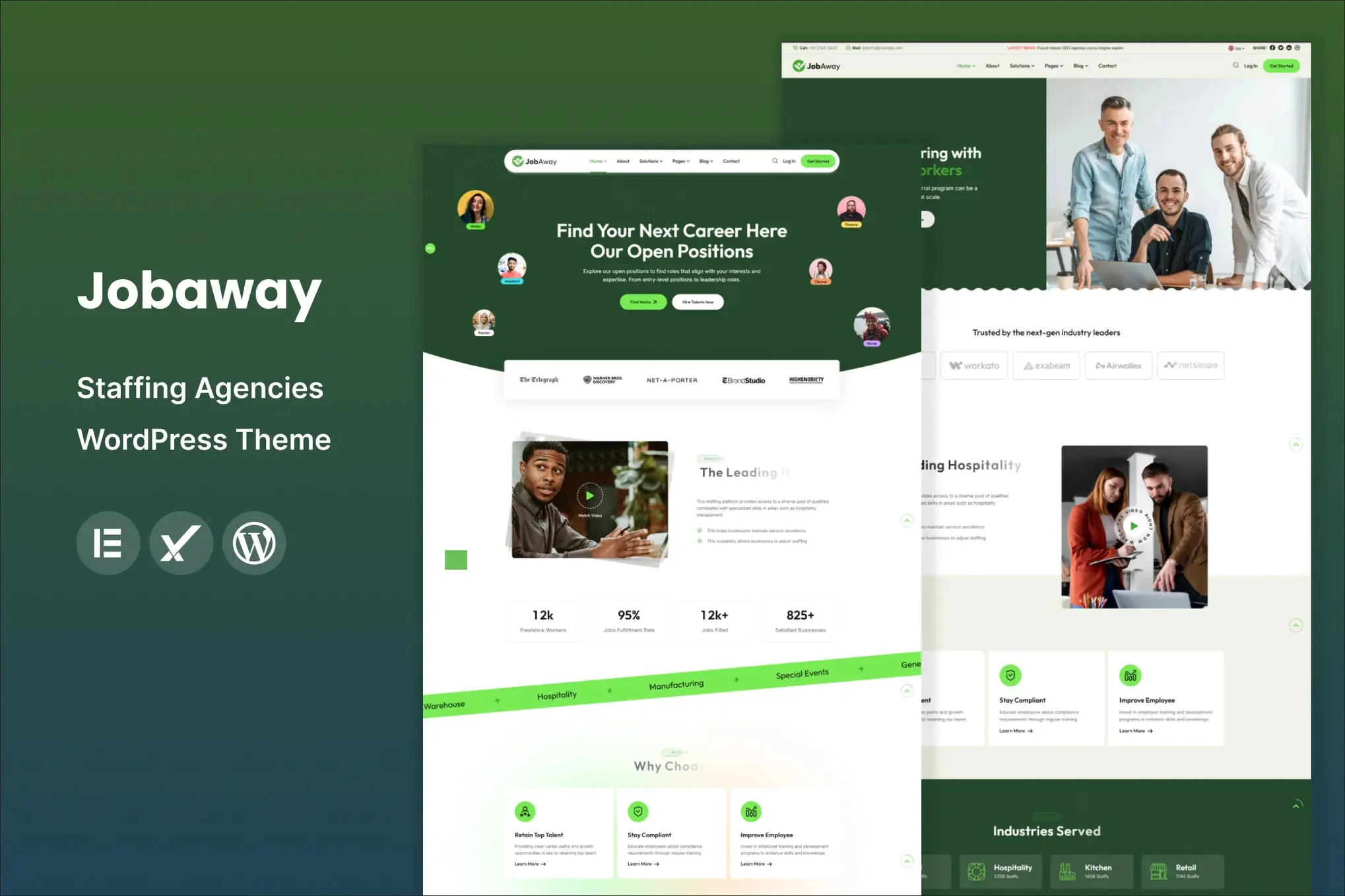 Jobaway - Staffing Agencies WordPress Theme