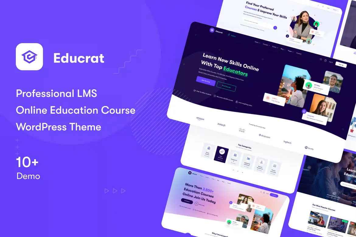 Educrat - Online Course Education WordPress Theme