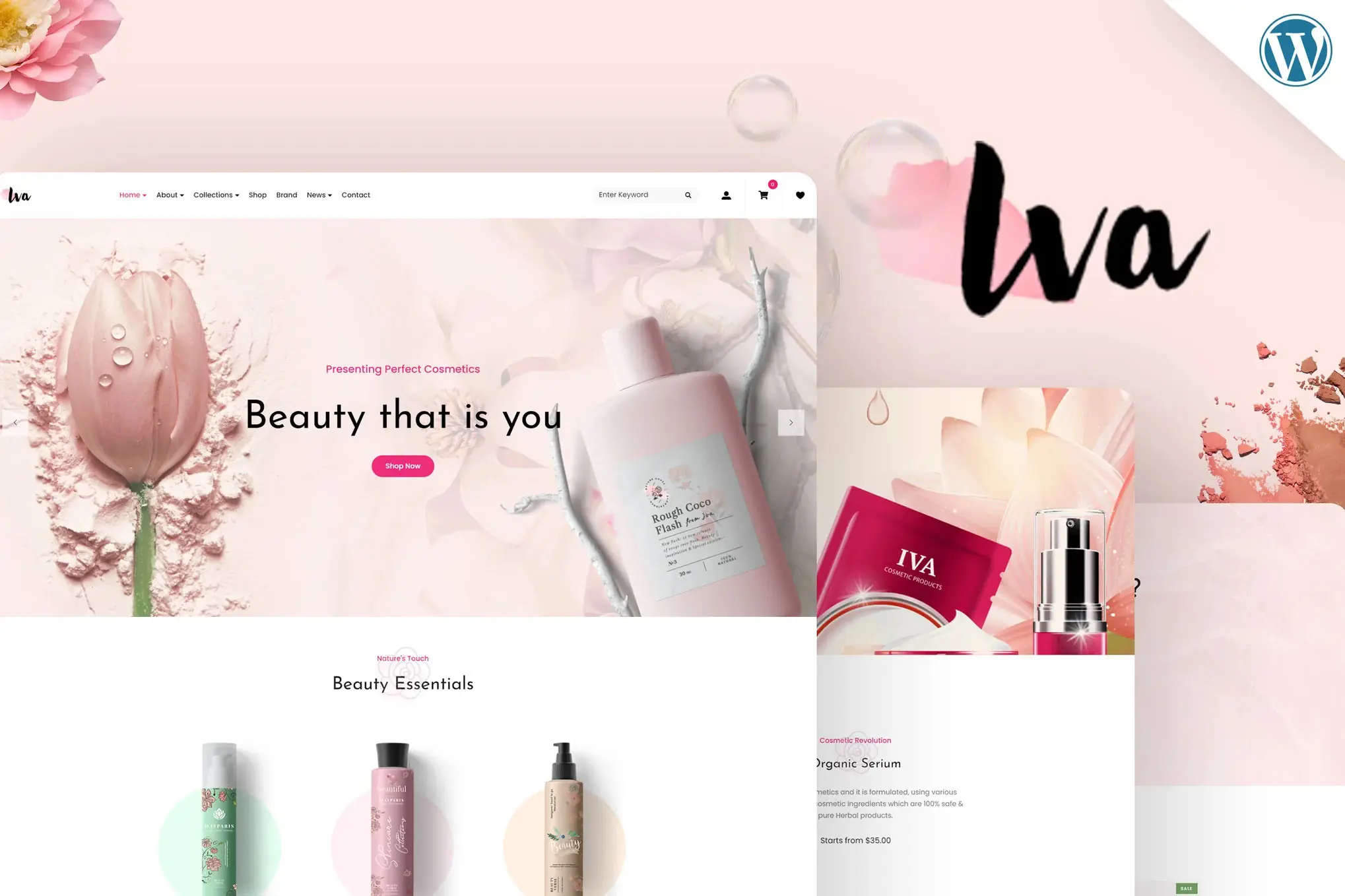 Iva - Beauty Cosmetics Shop WordPress Theme