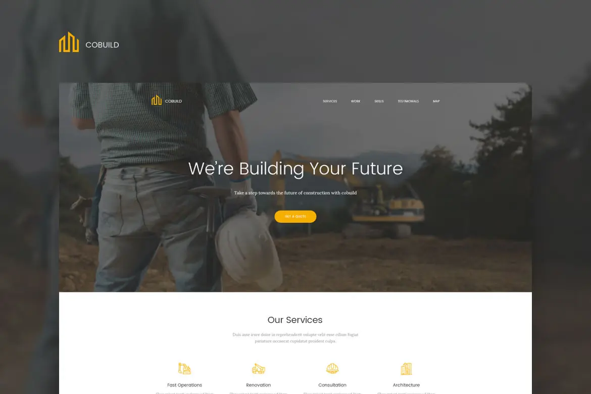 Cobuild - Construction Landing Page Html Template